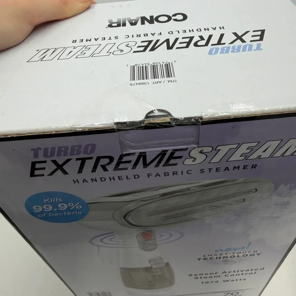 Conair Turbo Extreme Handheld Fabric Clothing Steamer Smart Touch Technology - Picture 4 of 5